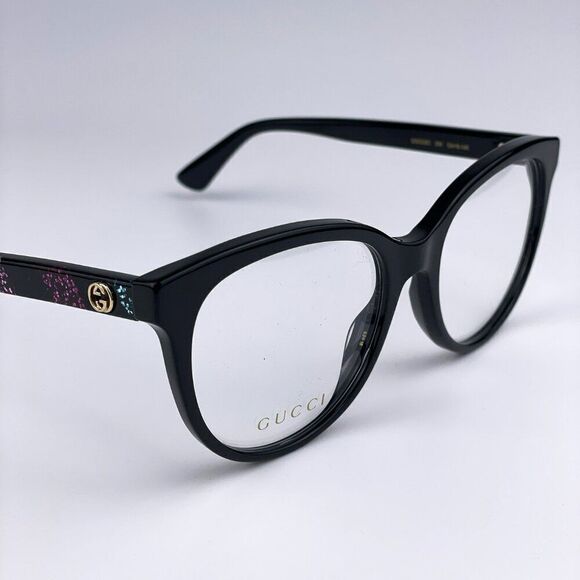 SALE! NEW GUCCI LOGO GG0329O 004 Black Multicolor Demo Round Women Eyeglasses main image 11